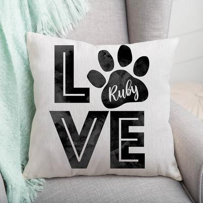 Show full view: Custom Personalization Solutions Love my Pooch Personalized Throw Pillow slide 2 of 5