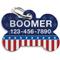 Show in main carousel: Custom Personalization Solutions Patriotic Stars & Stripes Personalized Pet Tag slide 1 of 4