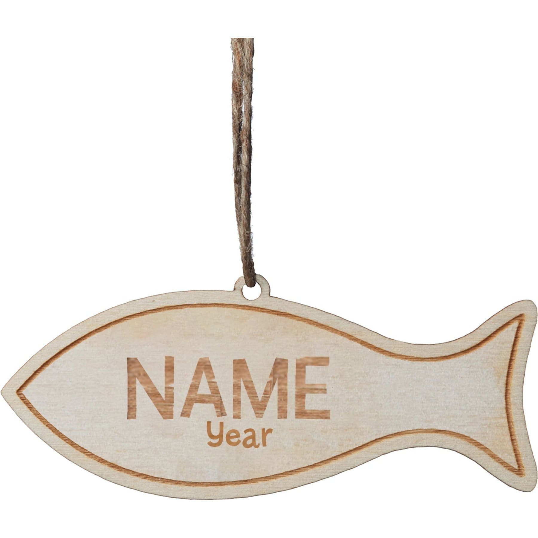 Custom Personalization Solutions Christmas Sweet Kitty Wooden Personalized Christmas Tree Ornament
