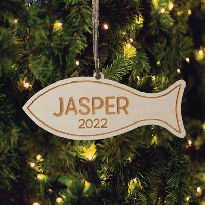 Show full view: Custom Personalization Solutions Christmas Sweet Kitty Wooden Personalized Christmas Tree Ornament slide 3 of 4