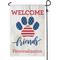 Show in main carousel: Custom Personalization Solutions Welcome Friends Patriotic Paw Print Personalized Garden Flag slide 3 of 4