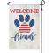 Show in main carousel: Custom Personalization Solutions Welcome Friends Patriotic Paw Print Personalized Garden Flag slide 4 of 4