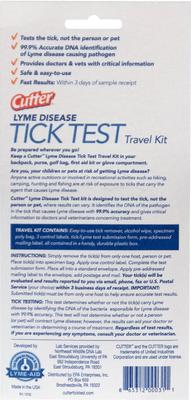 Show full view: Cutter Lyme Disease Tick Test Pet Kit slide 3 of 6