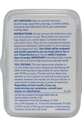 Show full view: Cutter Lyme Disease Tick Test Pet Kit slide 6 of 6