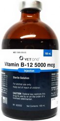 Cyanocobalamin Vitamin B12 Injectable Solution for Horses, 5000-mcg, 100-mL