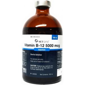 Cyanocobalamin Vitamin B12 Injectable Solution for Horses, 5000-mcg, 100-mL