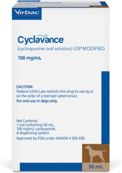 Cyclavance (cyclosporine modified oral solution) for Dogs, 100-mg/mL, 50-mL