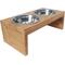 Show in main carousel: D-Art Collection 2 Bowl Dog & Cat Feeder Stand, Small slide 1 of 2
