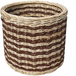 D-Art Collection Abaca Stripe Dog & Cat Toy Storage Basket