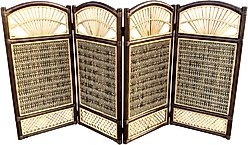 D-Art Collection Room Divider Dog & Cat Kennel Accessory, Natural, Medium