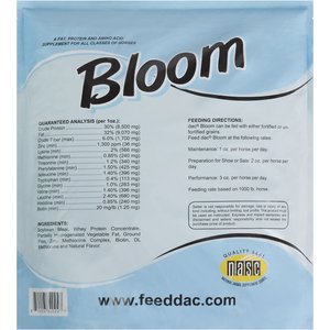 DAC Bloom Coat Care & Weight Gain Powder Horse Supplement, 20-lb bag