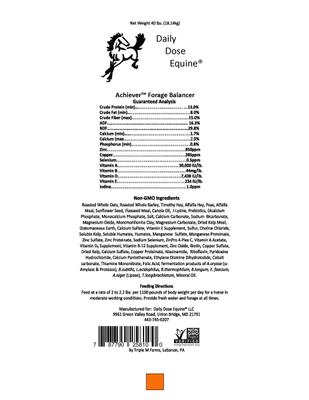 Show full view: Daily Dose Equine Achiever Horse Feed, 40-lb bag slide 2 of 5