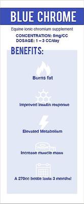 Show full view: Daily Dose Equine Blue Chrome Insulin-Resistant Liquid Horse Supplement, 10-fl oz bottle slide 4 of 5