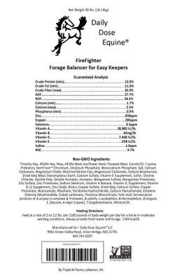 Show full view: Daily Dose Equine Firefighter Horse Feed, 40-lb bag slide 3 of 4