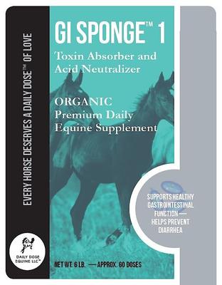 Show full view: Daily Dose Equine GI Sponge 1 Toxin Absorber & Acid Neutralizer Powder Horse Supplement, 6-lb bucket slide 2 of 4