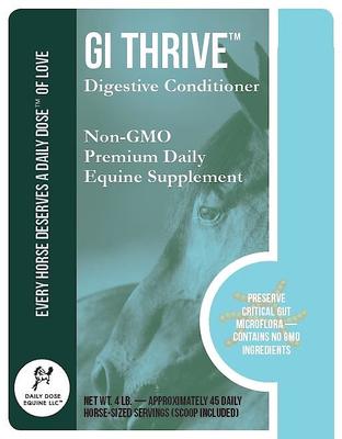 Show full view: Daily Dose Equine GI Thrive Digestive Conditioner Powder Horse Supplement, 4-lb bucket slide 2 of 5