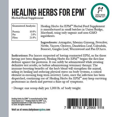 Show full view: Daily Dose Equine Healing Herbs for EPM Powder Horse Supplement, 3.2-lb bucket slide 3 of 4