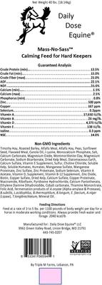 Show full view: Daily Dose Equine Mass-No-Sass Horse Feed, 40-lb bag slide 3 of 4
