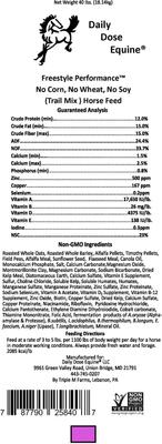 Show full view: Daily Dose Equine Trail Mix Horse Feed, 40-lb bag slide 3 of 5