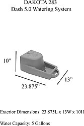 Dakota 283 Dash Dakota Guard Antimicrobial Dog Watering System, Orange, 5-gal slide 2 of 8