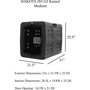 Dakota 283 G3 Framed Door Dog Kennel, Olive, Medium