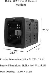 Dakota 283 G3 Framed Door Dog Kennel, Pink, Medium slide 2 of 8