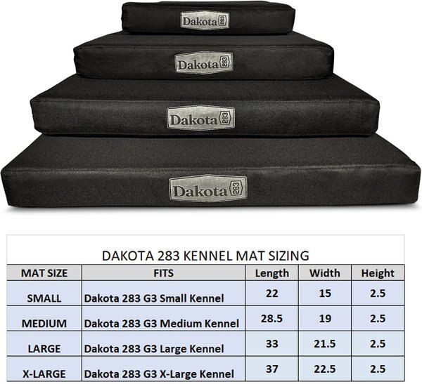 Dakota 283 G3 Kennel Dog Mat, Black