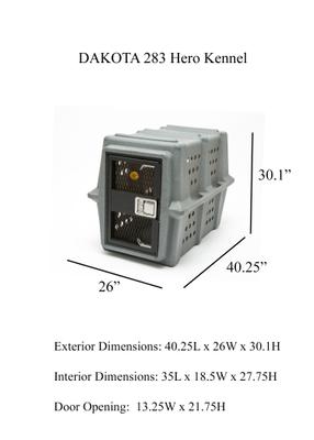 Show full view: Dakota 283 Hero Dog Kennel, Coyote Granite slide 5 of 9