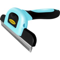 Dakpets FURblaster Deshedding & Light Trimming Tool for Long & Short Hair Dogs & Cats, Blue