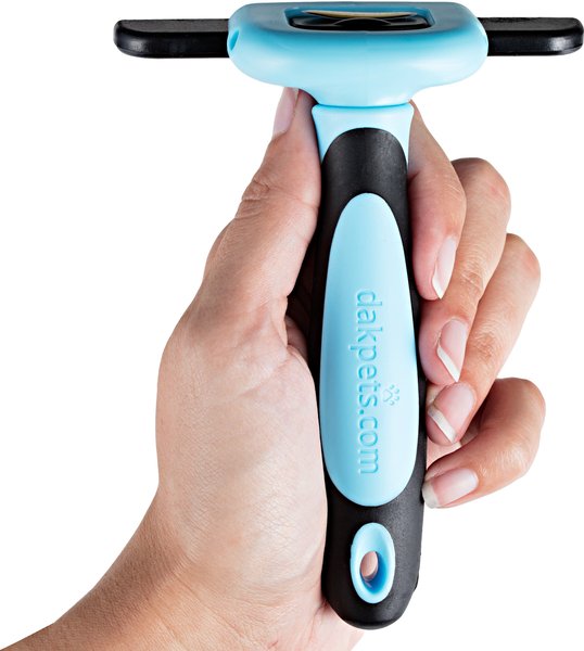 Show full view: Dakpets FURblaster Deshedding & Light Trimming Tool for Long & Short Hair Dogs & Cats, Blue slide 3 of 11