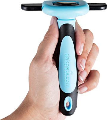 Show full view: Dakpets FURblaster Deshedding & Light Trimming Tool for Long & Short Hair Dogs & Cats, Blue slide 4 of 12
