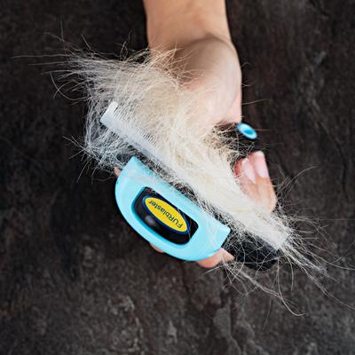 Show full view: Dakpets FURblaster Deshedding & Light Trimming Tool for Long & Short Hair Dogs & Cats, Blue slide 7 of 12