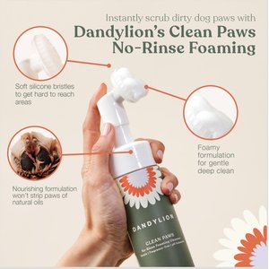 Dandylion Clean Paws Dog Foaming Cleanser, 5-fl oz bottle