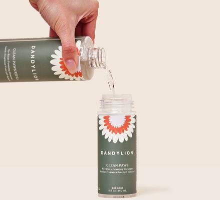 Show full view: Dandylion Clean Paws No-Rinse Foaming Dog Cleanser Refill, 10-fl oz bottle slide 4 of 5