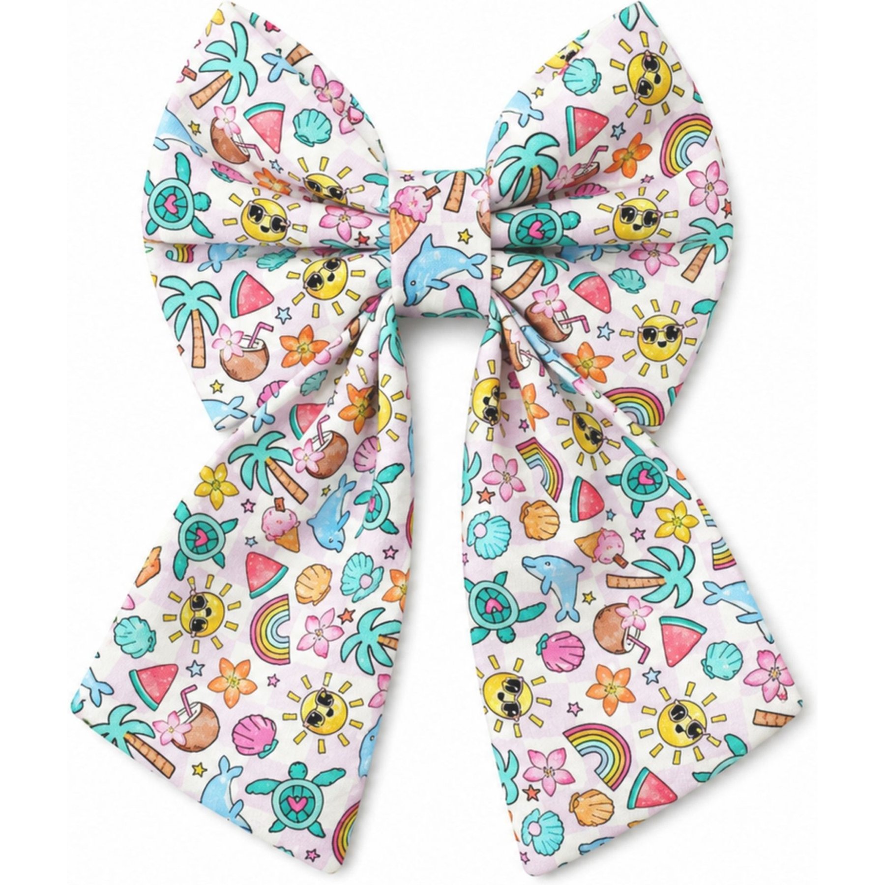 DAPPER DEXTER Beach Day Sailor Accessories Dog Bow Tie, Pink