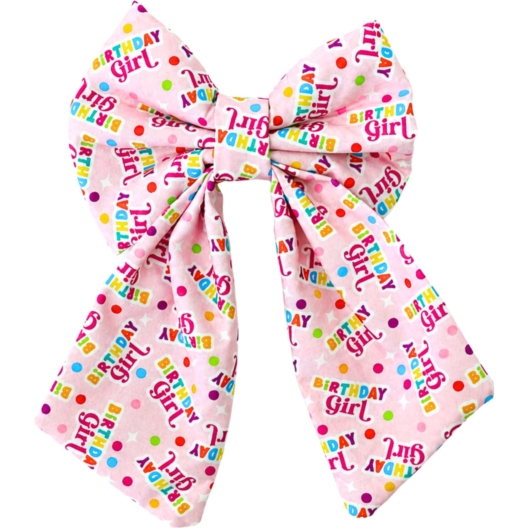 DAPPER DEXTER Birthday Girl Sailor Accessories Dog Collar Bow, Pink