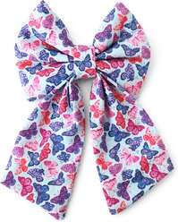 DAPPER DEXTER Butterflies Sailor Accessories Dog Bow Tie, Purple