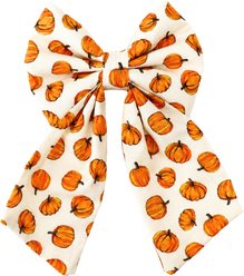 DAPPER DEXTER Printed Pumpkins Sailor Accessories Dog Bow Tie, Orange