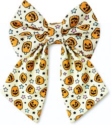 DAPPER DEXTER Spooky Cute Pumpkins Sailor Accessories Dog Bow Tie, Orange