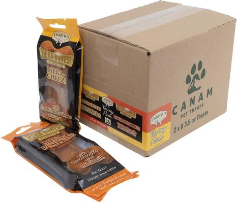 Show full view: Darford Junior Mega Cheez & Mega Pumpkin Variety Pack Adult Dog Bones, Medium/Large, case of 12 slide 8 of 9