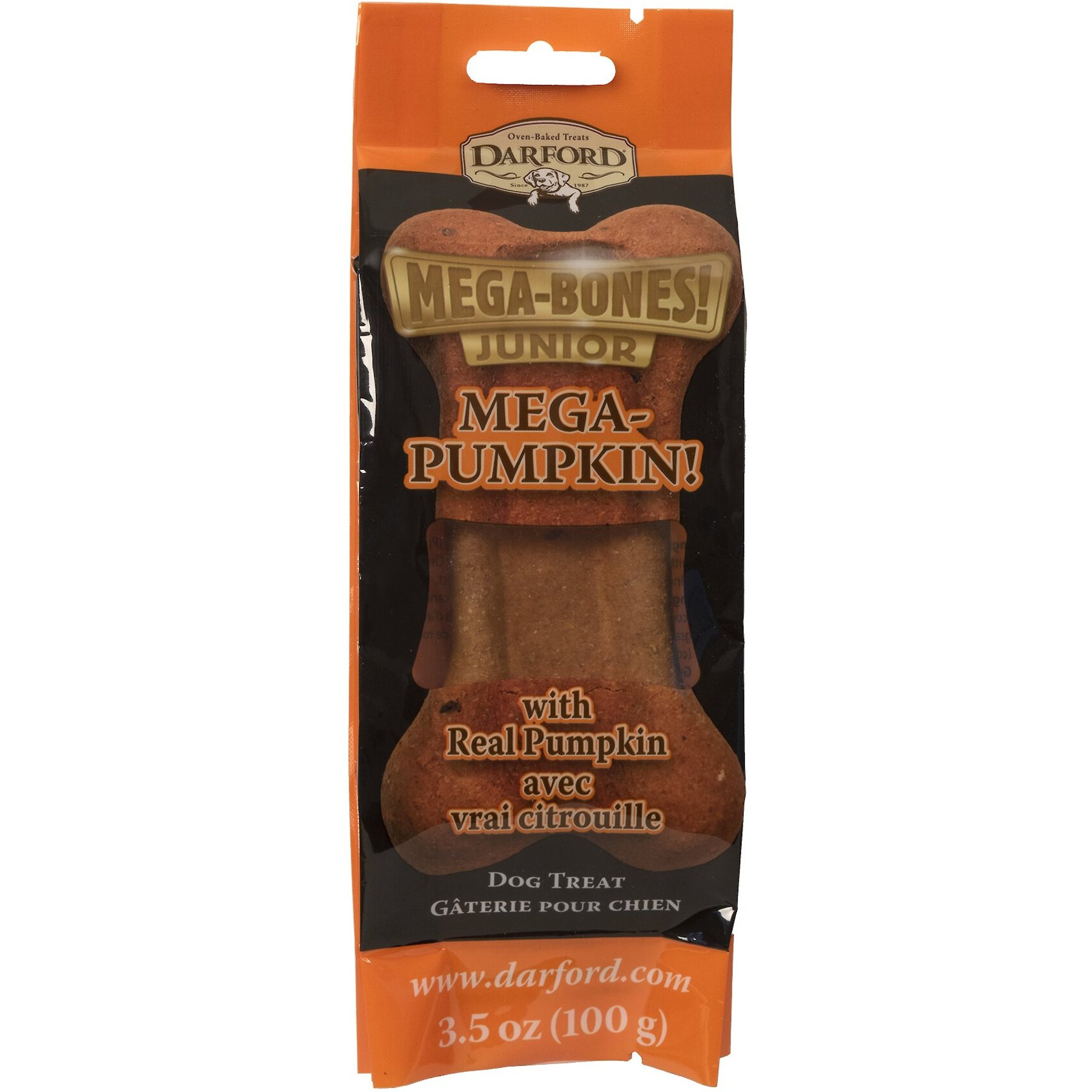 Darford Mega Pumpkin Junior Bone Dog Treat, 1 count