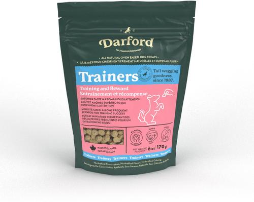 Show full view: Darford Trainers No-Corn-Wheat-Soy Chicken Oven Baked Adult Crunchy Dog Treats, 6-oz bag slide 1 of 5