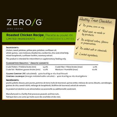 Show full view: Darford Zero/G Grain-Free Roasted Chicken Dog Treats, 12-oz bag slide 7 of 7