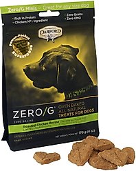 Darford Zero/G Minis Grain-Free Roasted Chicken Dog Treats, 6-oz bag