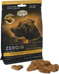 Darford Zero/G Minis Grain-Free Roasted Duck Dog Treats, 6-oz bag