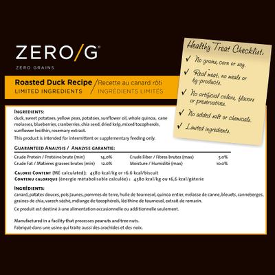 Show full view: Darford Zero/G Minis Grain-Free Roasted Duck Dog Treats, 6-oz bag slide 7 of 8