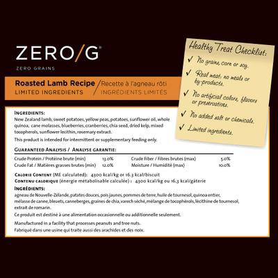 Show full view: Darford Zero/G Minis Grain-Free Roasted Lamb Dog Treats, 6-oz bag slide 7 of 8