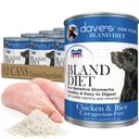 Dave's Pet Food Restricted Bland Diet Sensitive Stomach Digestive Care Chicken & Rice Canned Wet Dog Food, 13.2-oz, case of 12