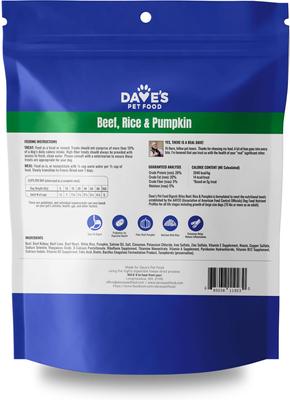 Show full view: Dave's Pet Food Beef, Rice & Pumpkin High-Protein Freeze-Dried Dog Treats, 12-oz bag slide 3 of 4
