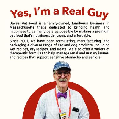 Show full view: Dave's Pet Food Grain-Free Pork & Sweet Potato Entree in Broth Pate Canned Wet Dog Food, 13.2-oz can, case of 12 slide 9 of 11